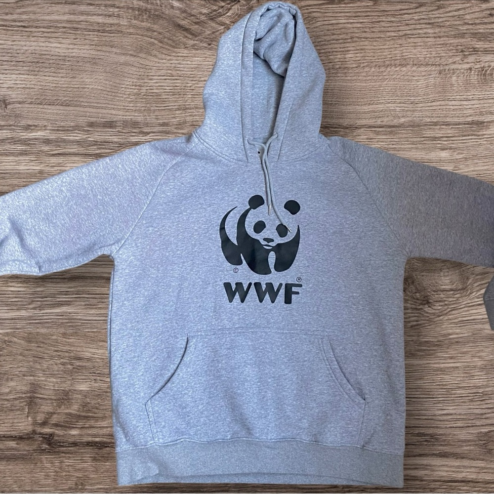 WWF Panda Logo Gray Hoodie - Picture 2 of 3